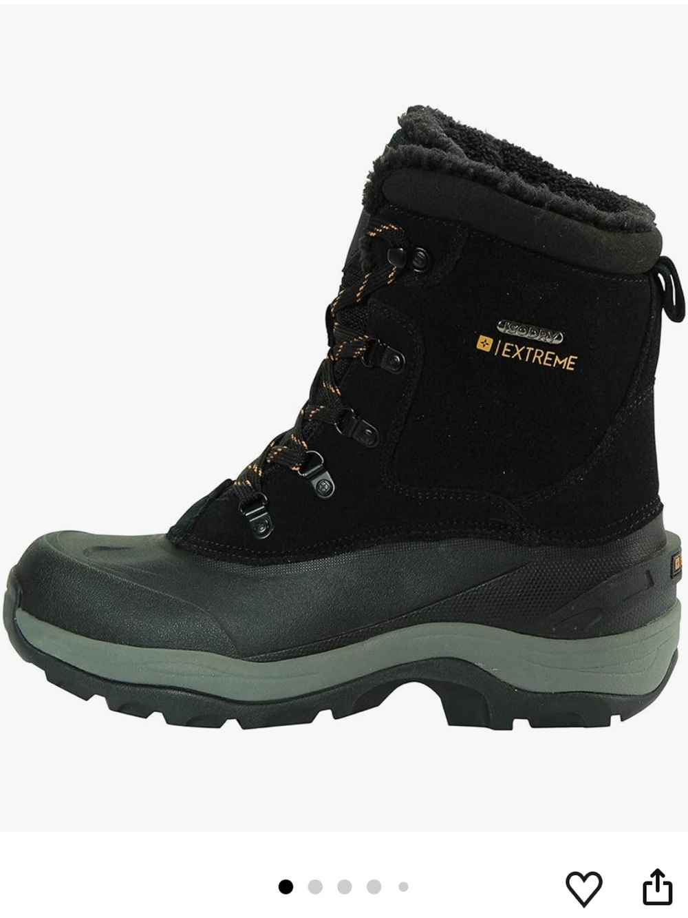 Extreme Insulated Black Men's Snow & Rain Boot